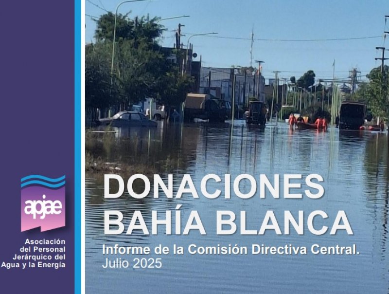 DONACIONES BAHÍA BLANCA: INFORME COMISIÓN DIRECTIVA CENTRAL