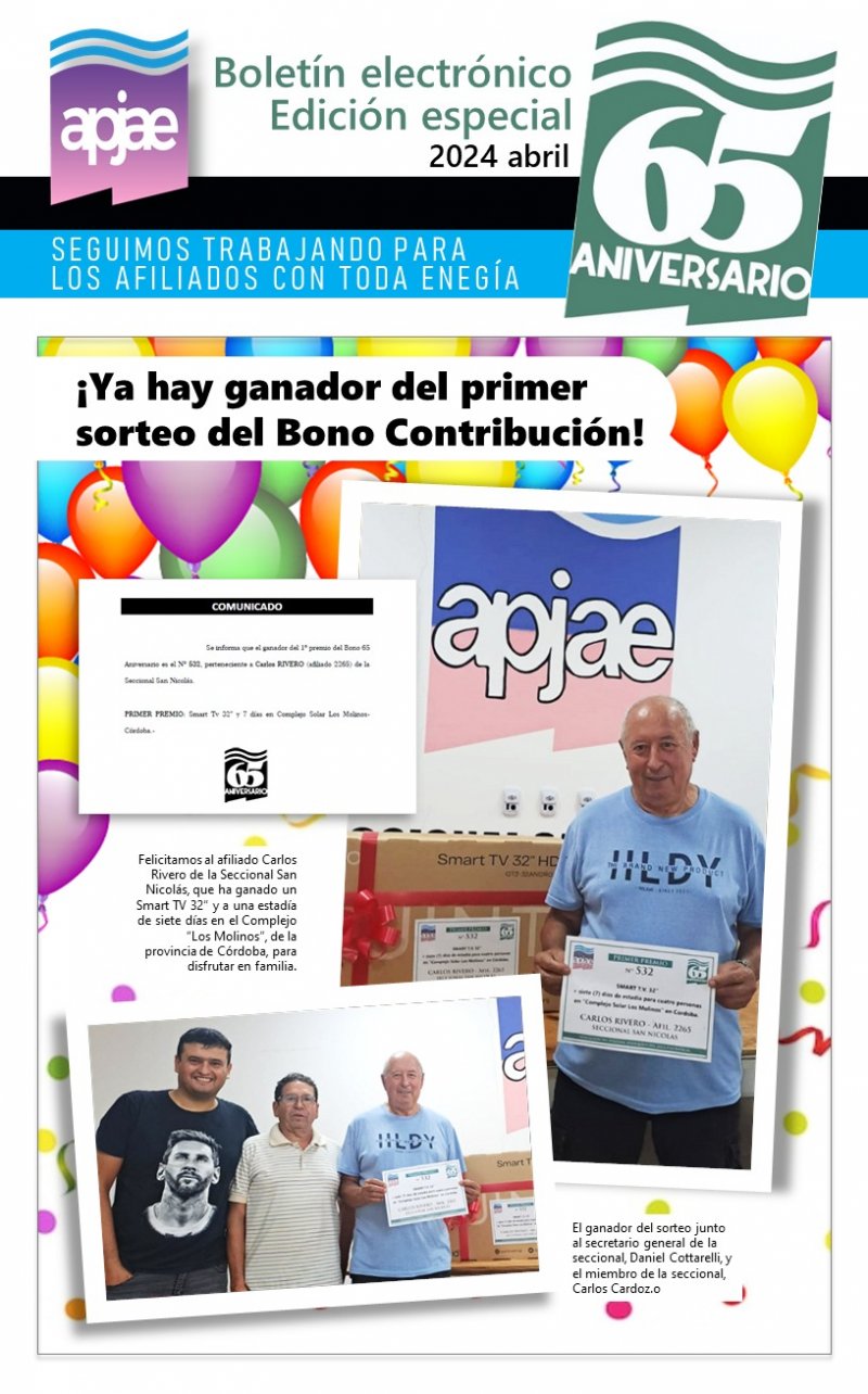 SORTEO BONO CONTRIBUCIÓN